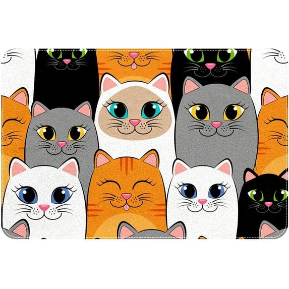 Cat Animal Bath Rugs Absorbent Non Slip Door Mats Soft Carpet Washable Doormat for Kitchen Bathroom Entry Way Decor 36x24 inch Outdoor Indoor Entrance Floor Mat