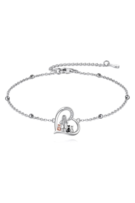 Cat Animal Bracelets Sterling Silver Adjustable Bracelet Jewelry Gifts for Women