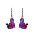 thumbnail image 1 of Cat Animal Graphic Dangle Earrings - Womens Fashion Handmade Jewelry Pet Lover Accessories, 1 of 1