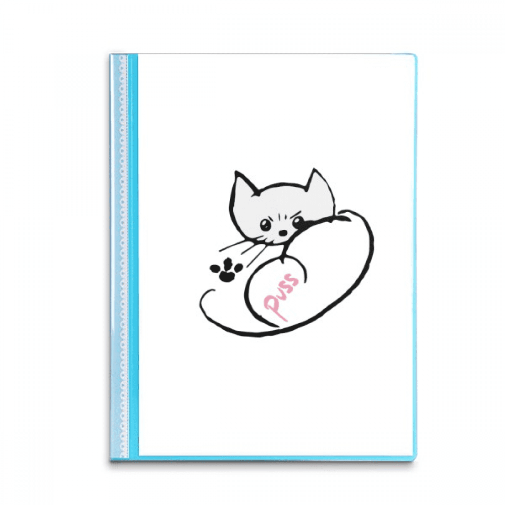 Cat Animal Map Art Deco  Fashion Book Sheet Protectors Portfolio Binder Folder