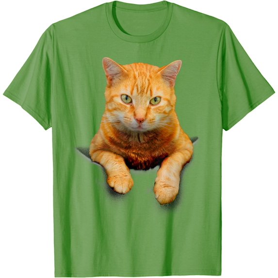 Cat Animals Creative Motif Bag Unisex T-Shirt for Men Women Kids Toddler,Lime Color,Size 2XL