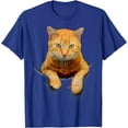 thumbnail image 1 of Cat Animals Creative Motif Bag Unisex T-Shirt for Men Women Kids Toddler,Royal Blue Color,Size 5/6, 1 of 5
