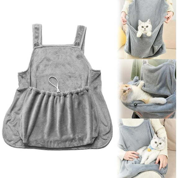 Cat Apron Carrier, Pet Carrier Sleeping Bag, Kitten Sleeping Bag Hands-Free Soft-Sided Carriers, Cat Carrier Pouch Pet Sling Carrier for Small Sized Animals (B,1Pcs)