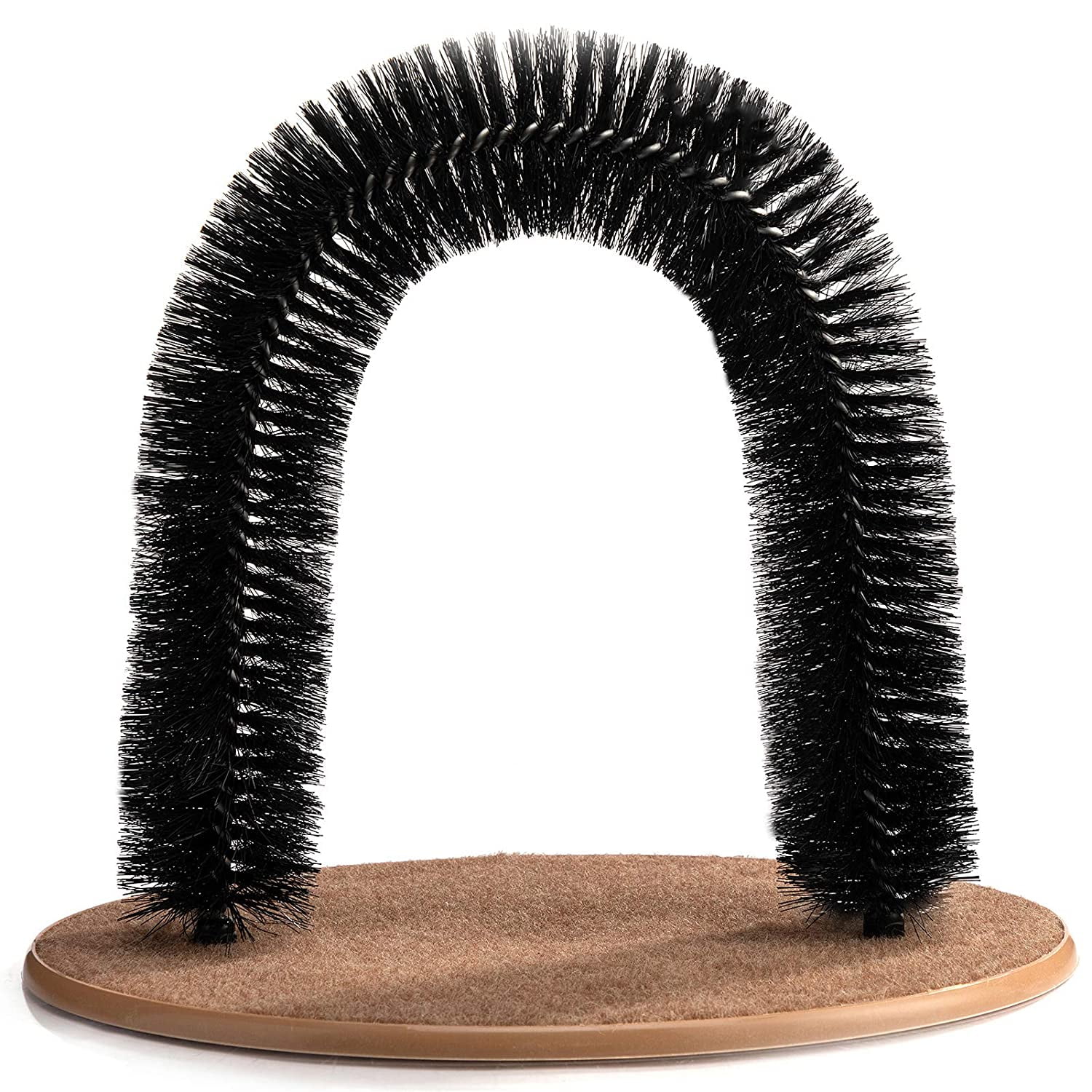 Cat Arch Self Grooming and Massaging Brush Toy, Pet Scratcher Pads Hair Cleaner