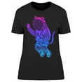 thumbnail image 1 of Cat Astronaut Gradient Colors T-Shirt Women -Image by Shutterstock, Female Small, 1 of 2