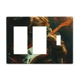 thumbnail image 1 of Cat Astronaut Switch Cover Decorative Wall Plate 3-Gang 2-Decor 1-Toggle Standard Size, 1 of 5