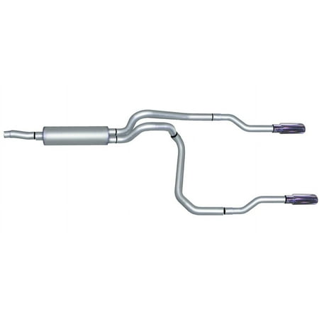 Cat-Back Dual Split Exhaust System, Stainless Fits select: 2002 DODGE DAKOTA QUAD SLT, 2003 DODGE DAKOTA SLT