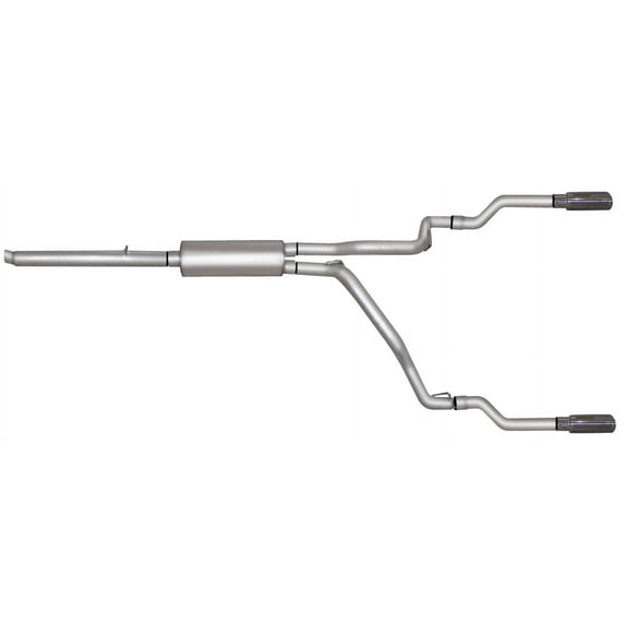 Cat-Back Dual Split Exhaust System, Stainless Fits select: 2005-2008 DODGE DAKOTA, 2006-2009 MITSUBISHI RAIDER
