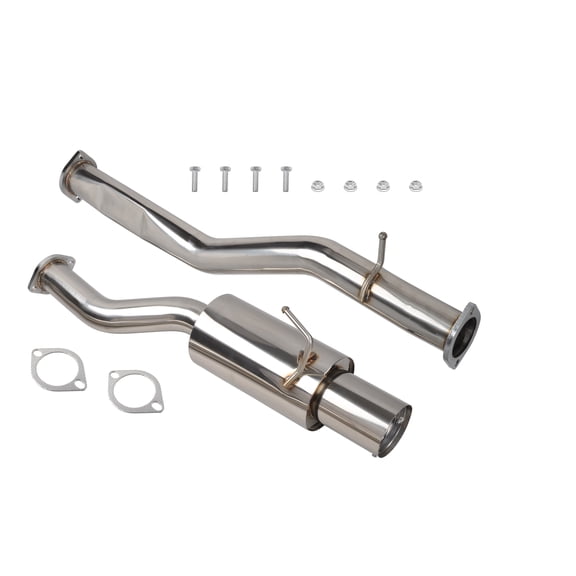 Cat-Back Exhaust System for 2003-2008 Nissan 350Z & Infiniti G35 Coupe - 3-Inch Piping, 4.5-Inch Flat Tips, Deep Performance Sound, 10-15 HP Gain, MT001036, Easy Bolt-On Installation