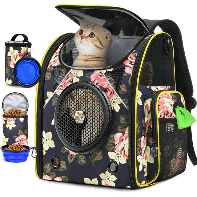 Cat Backpack Carrier, Airline Approved Travel Bag for Cats and Small