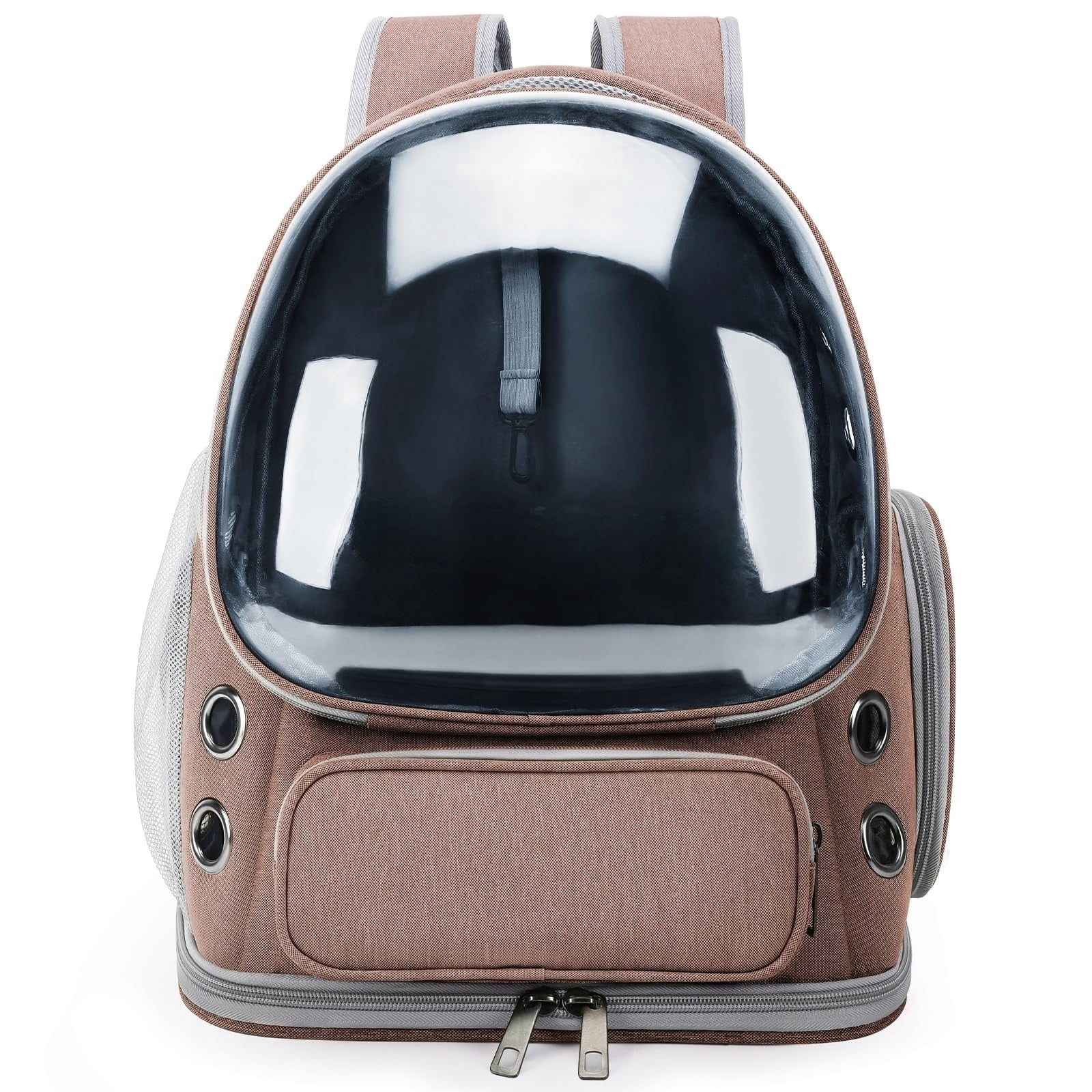 Cat Backpack Carrier, Breathable Cat Carrier Large Space Bubble Pet Backpack for Kitty Small Dog up to 15lbs, Transparent & Foldable Pet Carrier for Travel Hiking