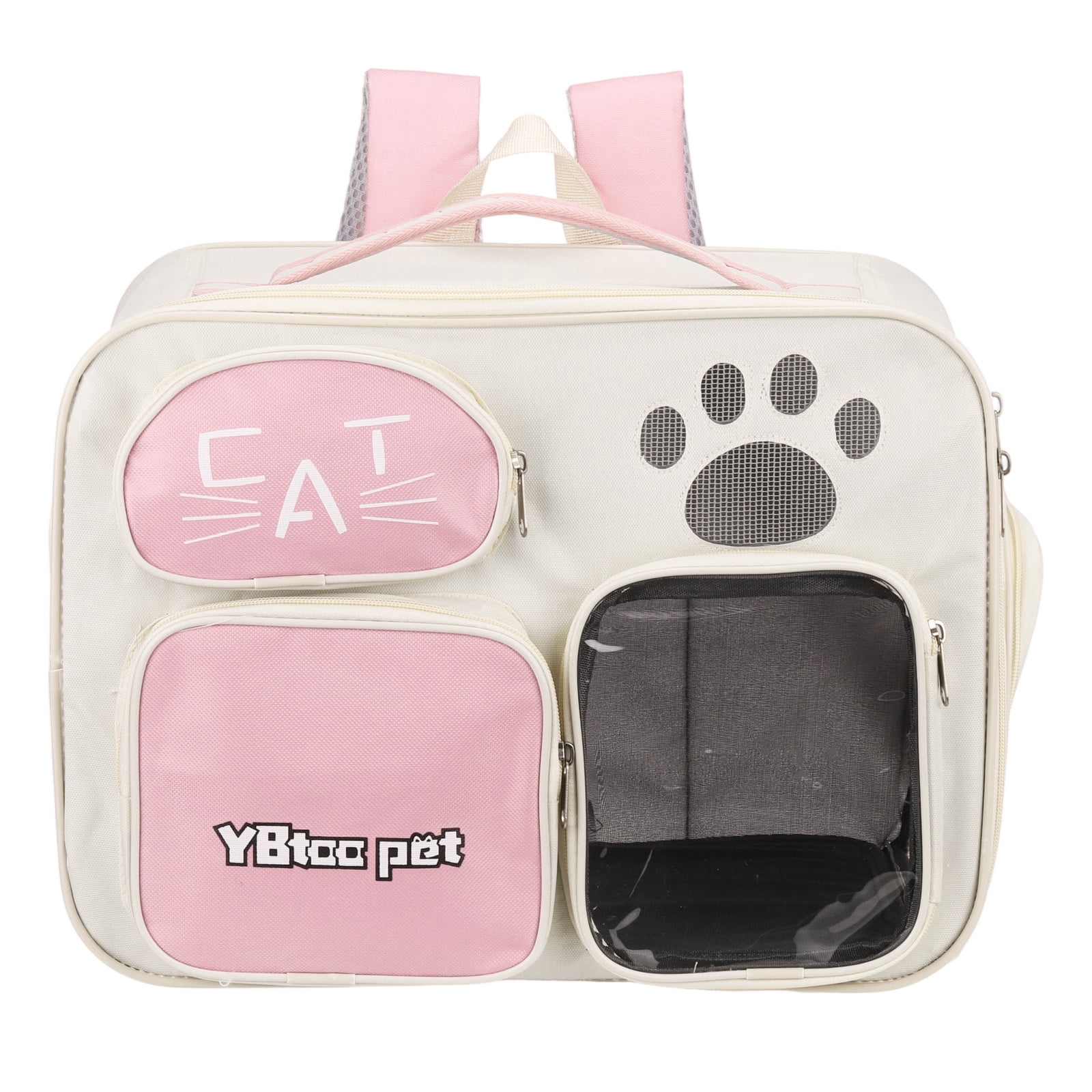 Uxcell Cat Backpack Carrier, Breathable Dog Backpack for Cats or Small Dogs Pink