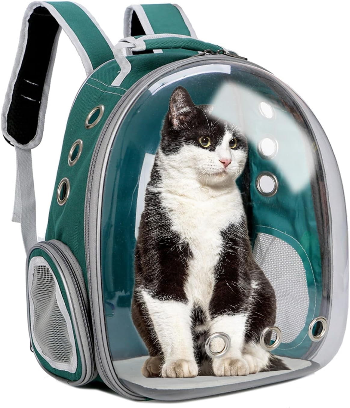 Cat Backpack Carrier Bubble Bag, Transparent Space Capsule Pet Carrier Dog Hiking Backpack, Small Dog Backpack Carrier for Cats Puppies Airline Approved Travel Carrier Outdoor Use Black