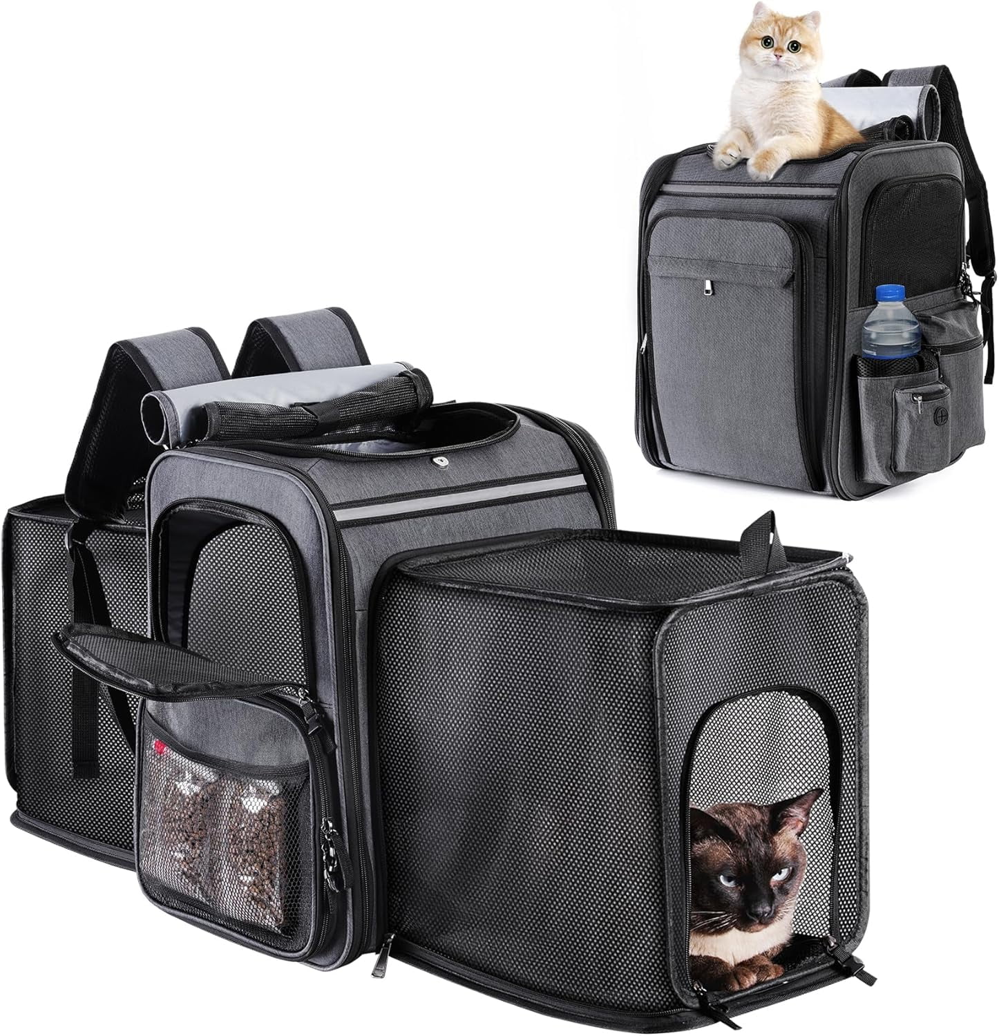 Cat Backpack Carrier,Double Side Expandable Cat Carrier Backpack,Dog ...