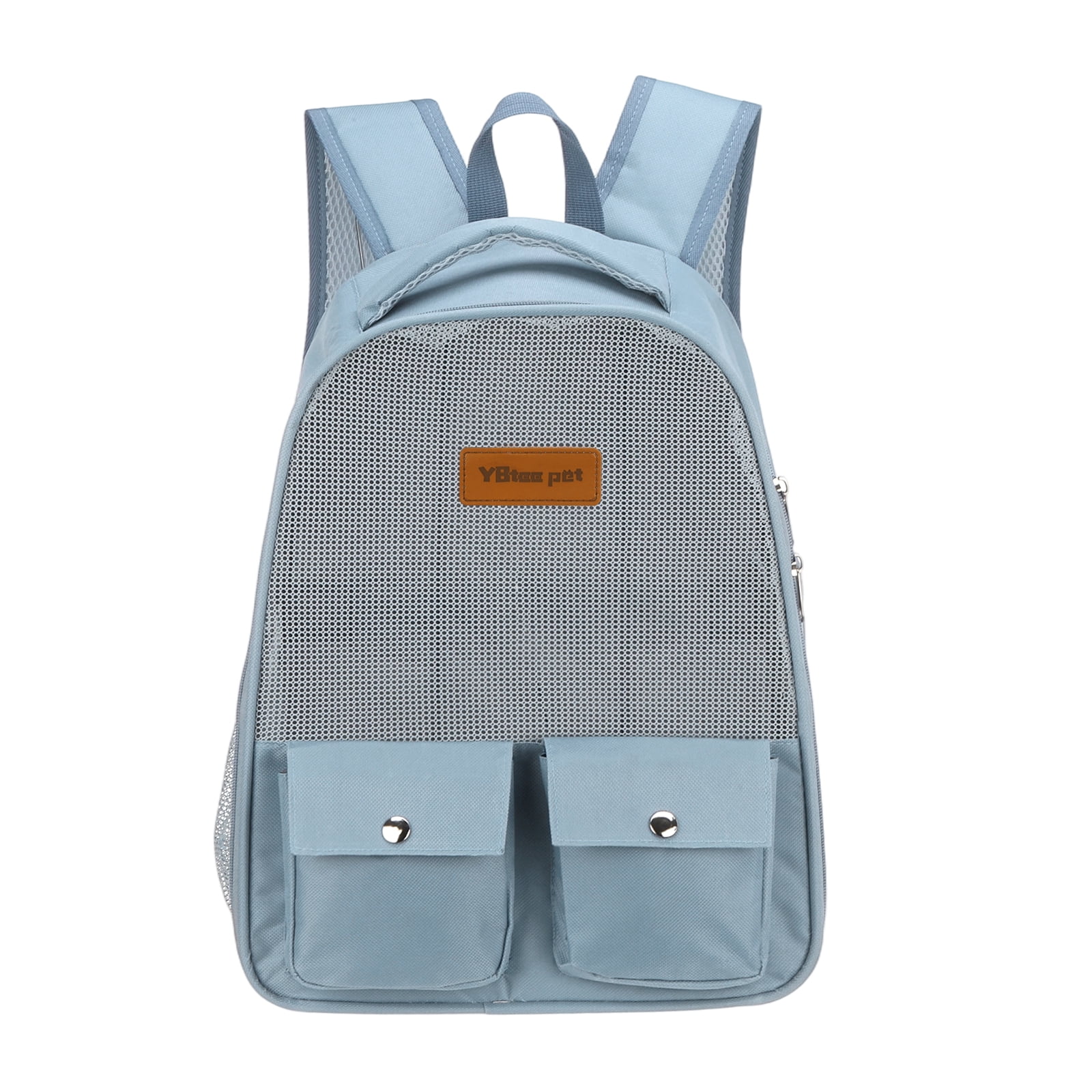 Uxcell Cat Backpack Carrier, Foldable Ventilated Mesh Pet Hiking Travel Backpack for Cats or Small Dogs Puppies, Intended for Hiking / Camping / Traveling (Blue, 12"x9"x16")