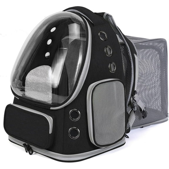 Cat Backpack Carrier for Large Cats, Expandable Cat Bubble Backpack, Dog Carriers for Small Medium Dogs, Airline Approved Pet Carrier for Travel Hiking Outdoor(Black)
