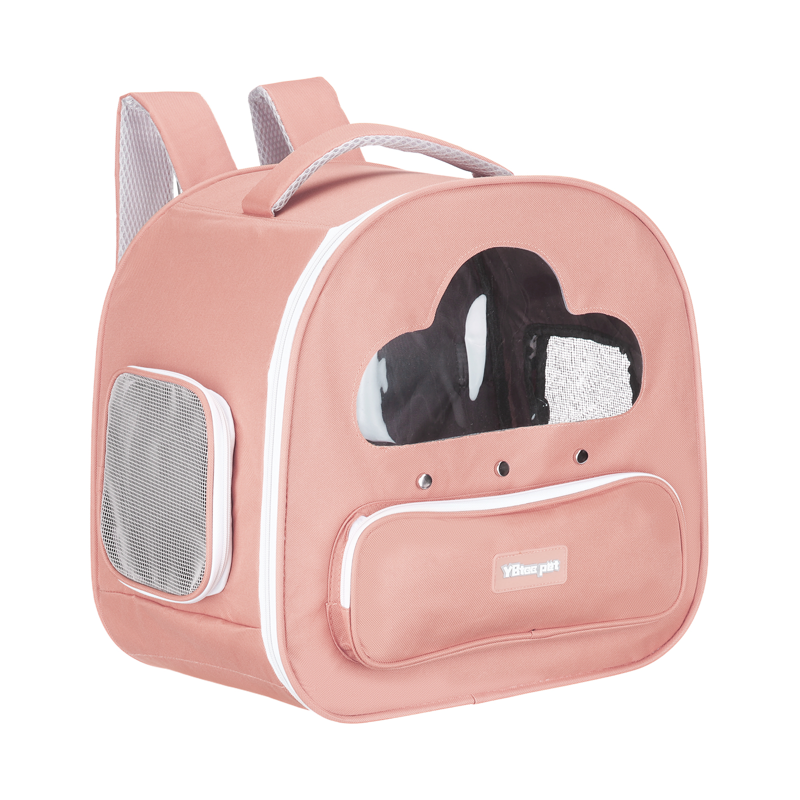 Cat Backpack Carrier, Large Space & Breathable, Pet Hiking Travel Backpack for Cats Pink