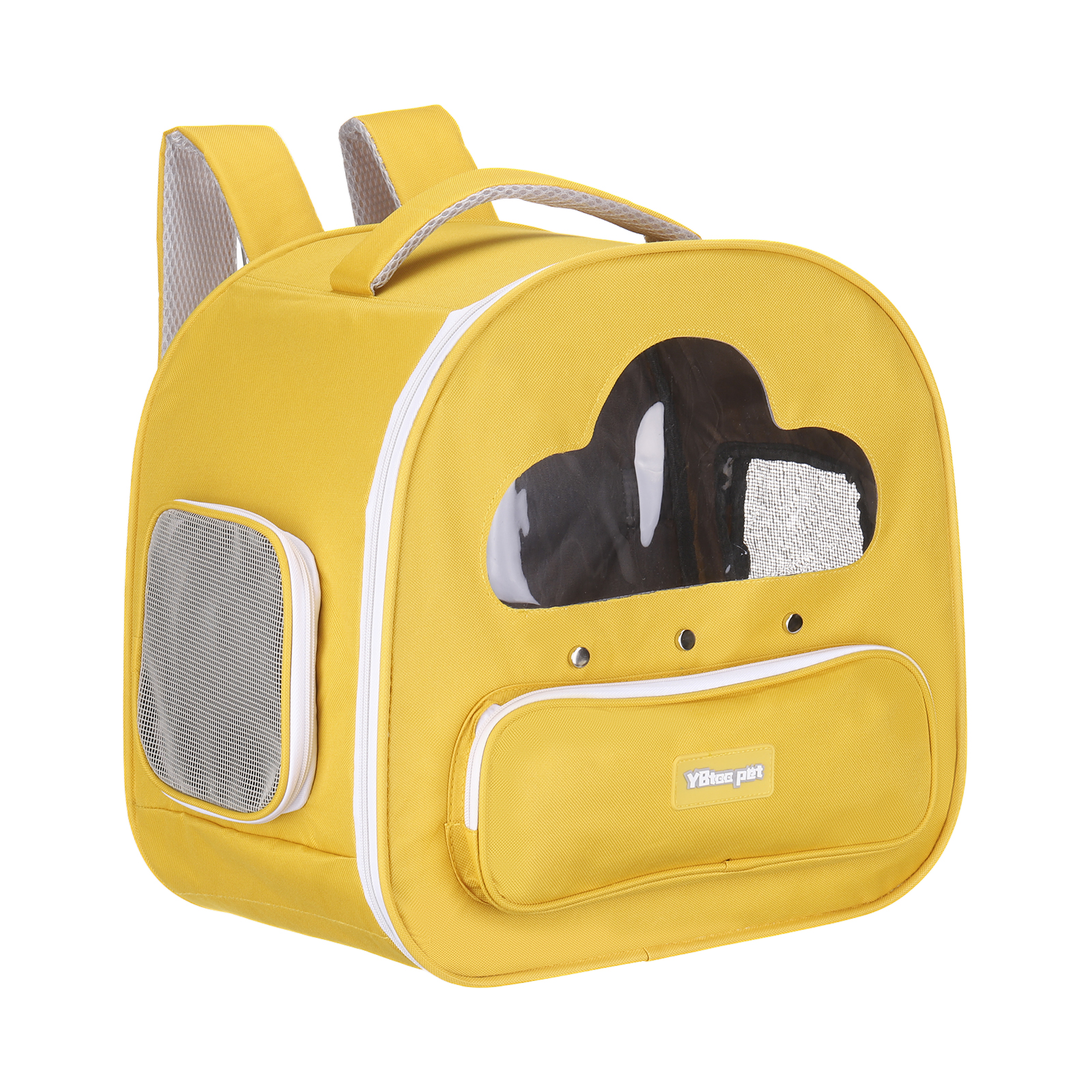 Cat Backpack Carrier, Large Space & Breathable, Pet Hiking Travel Backpack for Cats Yellow