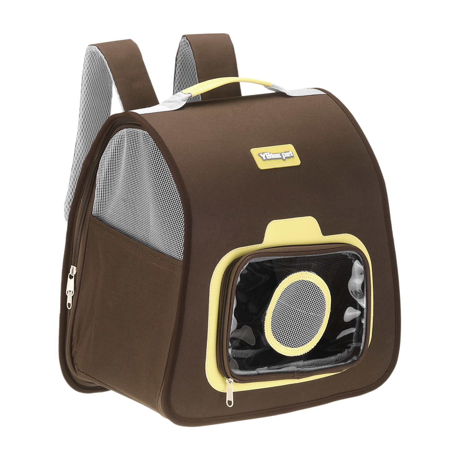 Cat Backpack Carrier, Large Space & Foldable, Breathable Pet Hiking Travel Backpack Khaki
