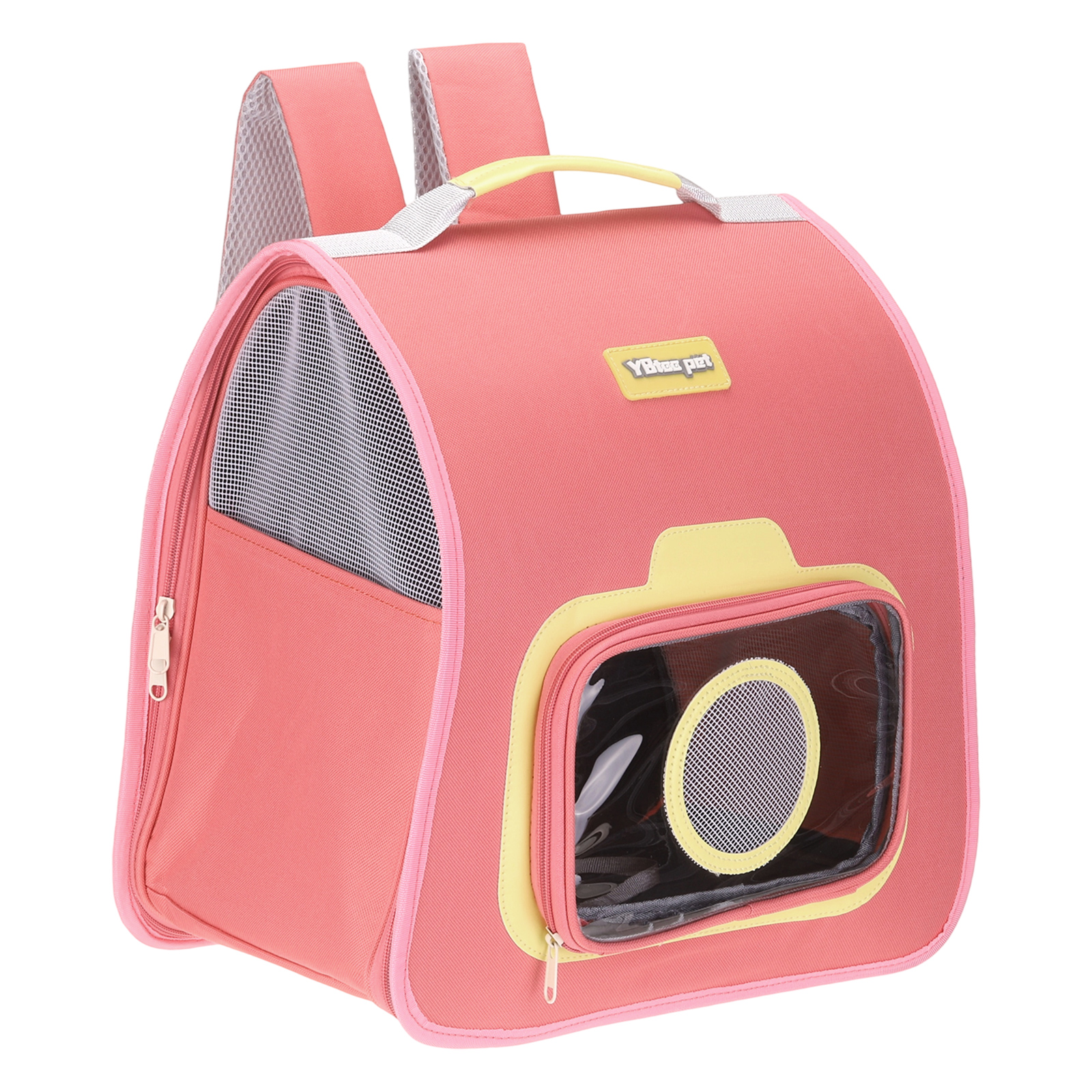 Cat Backpack Carrier, Large Space & Foldable, Breathable Pet Hiking Travel Backpack Pink