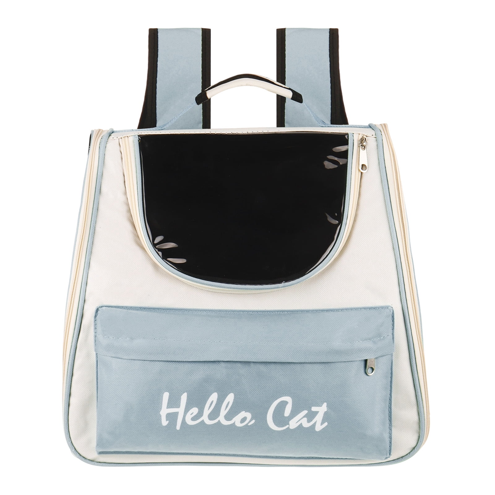 Uxcell Cat Backpack Carrier, Large Space Ventilated Mesh Design for Cats or Small Dogs (Blue, 14.6"x9.8"x13.4")