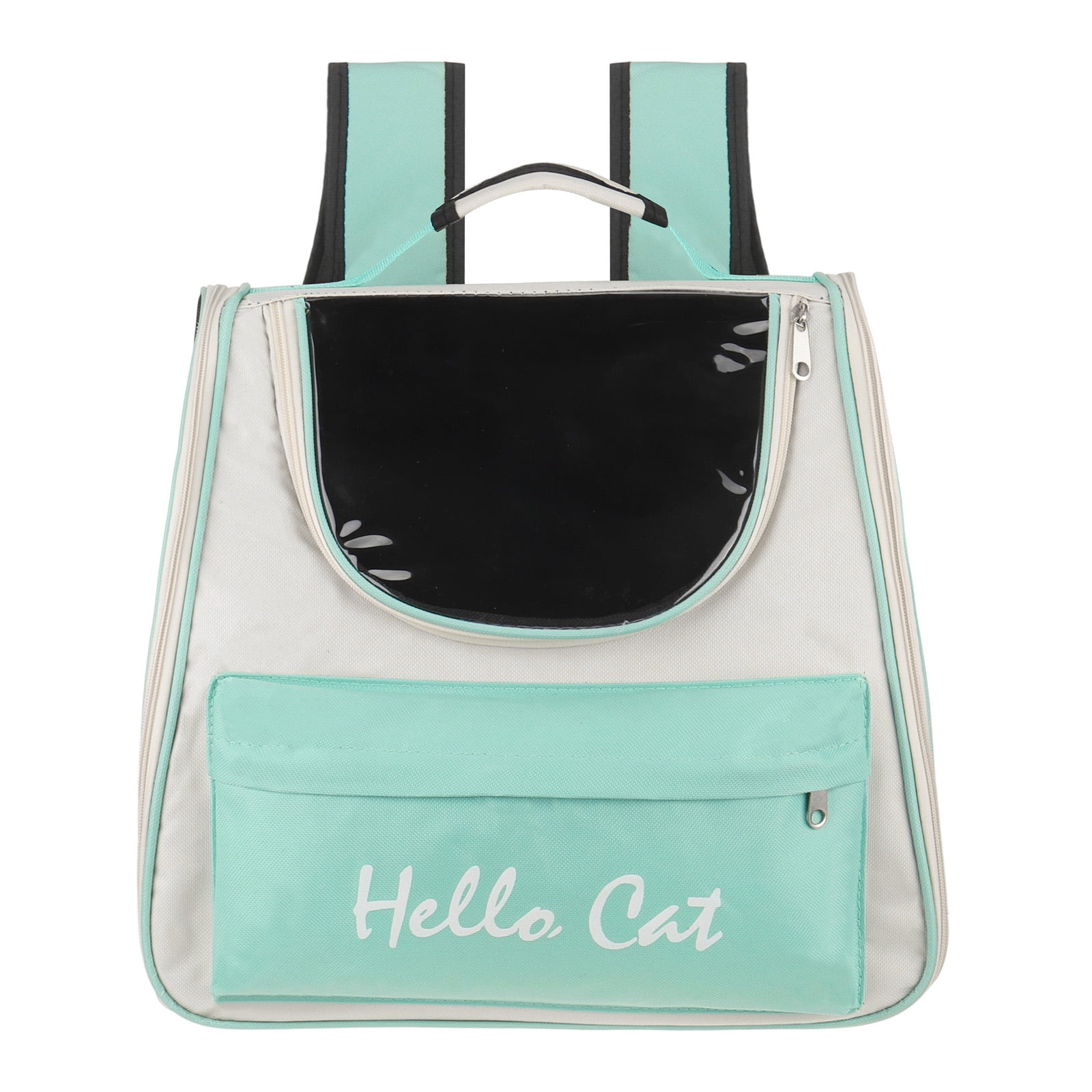 Uxcell Cat Backpack Carrier, Large Space Ventilated Mesh Design for Cats or Small Dogs (Green, 14.6"x9.8"x13.4")