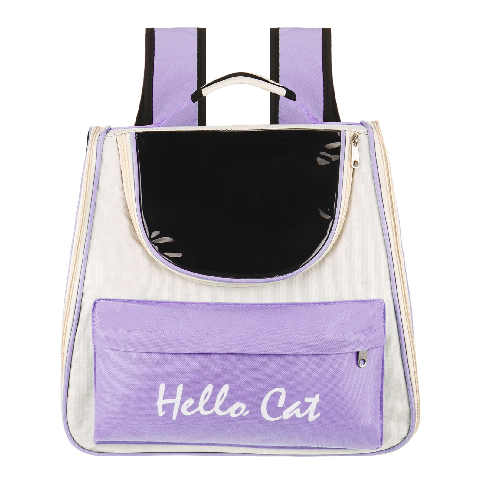 Uxcell Cat Backpack Carrier, Large Space Ventilated Mesh Design for Cats or Small Dogs (Purple, 14.6"x9.8"x13.4")