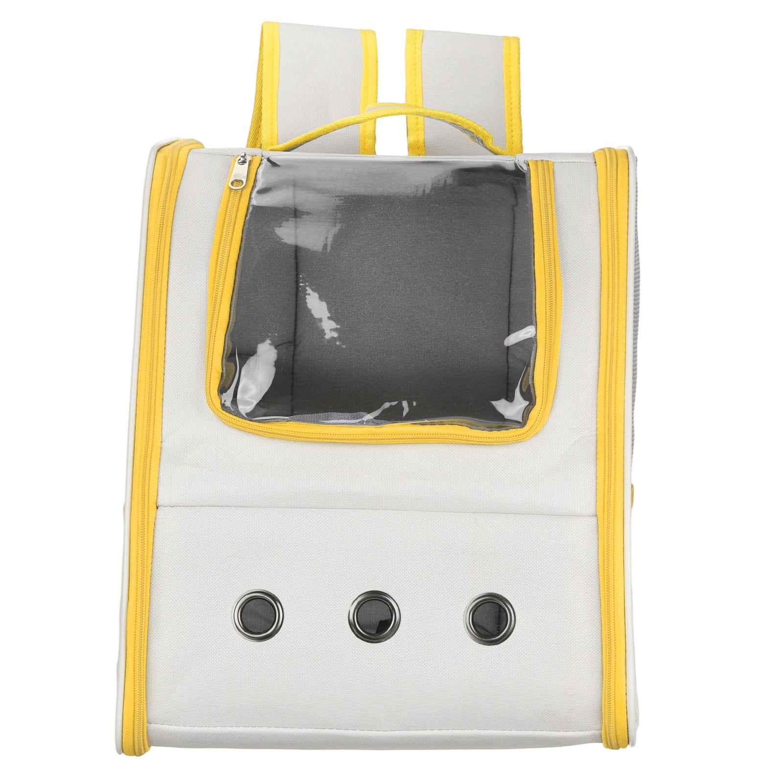 Uxcell Cat Backpack Carrier, Portable and Ventilated, Oxford Cloth for Cats or Small Dogs (Beige/Yellow, 12.6"x11"x15")