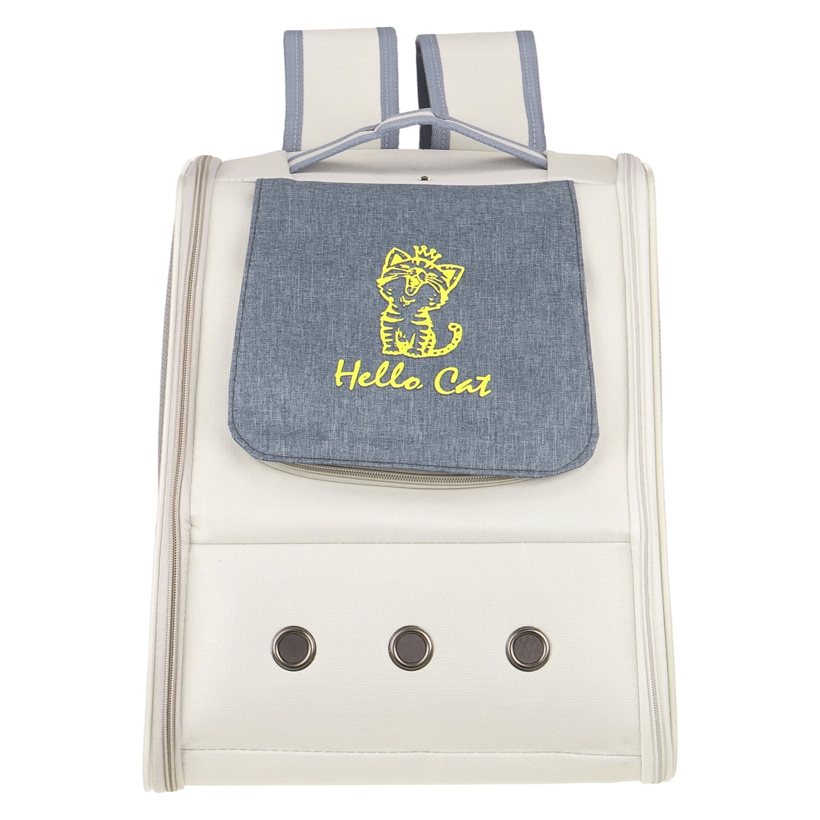 Uxcell Cat Backpack Carrier, Portable and Ventilated, Oxford Cloth for Cats or Small Dogs (Blue, 12.6"x11"x15")