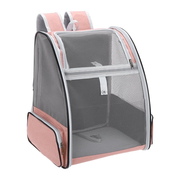 Uxcell Cat Backpack Carrier, Ventilation Mesh, Breathable Dog Carrier Backpack Pet Carrying Case (Pink) for Cats or Small Dogs Puppies, Intended for Hiking / Camping / Traveling