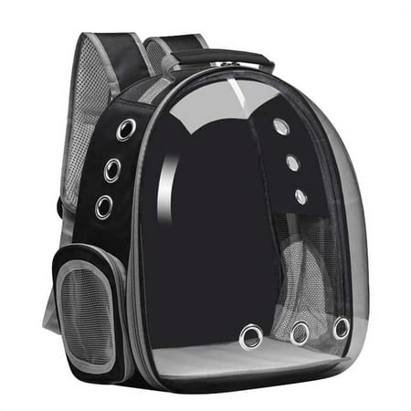 Cat Backpack Carriers Bag, Dog Backpack, Pet Bubble Backpack for Small Cats Puppies Dogs Bunny, Airline-Approved Ventilate Transparent Capsule Backpack for Travel, Hiking and Outdoor Use- Black