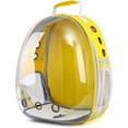 thumbnail image 1 of Cat Backpack Carriers, Pet Bubble Backpack Airline-Approved Ventilate Transparent Space Capsule Backpack for Cat Traveling, Camping and Hiking (Yellow), 1 of 7