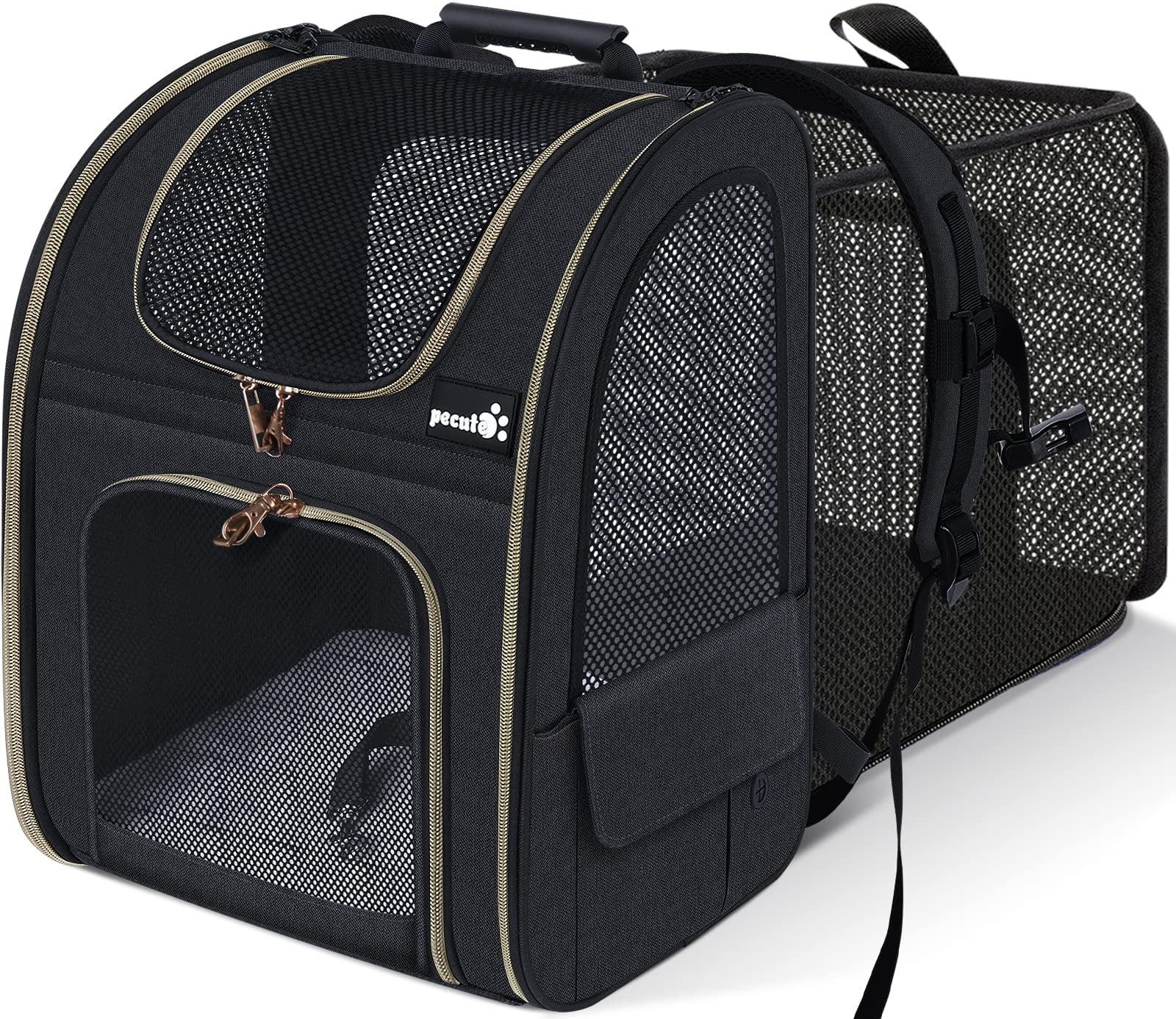 Petsfit Cat Carrier Expandable Dog Carrier for Medium Dogs, Expandable Pet Carrier Most Airline Approved, Two Side Expasion, Easy Carry on Luggage