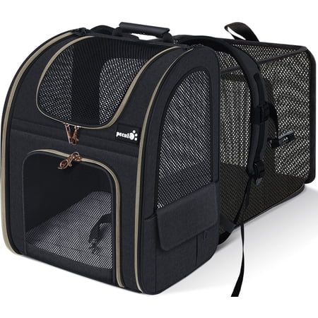 Cat Backpack, Expandable Breathable Airline Approved Pet Carrier Dog Bag