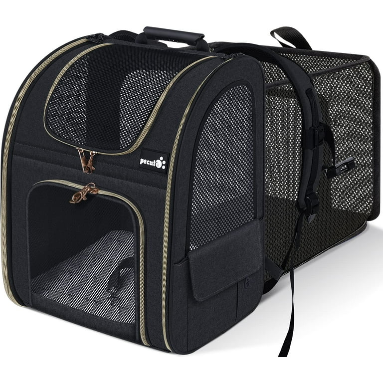 Expandable Cat Backpack Carrier for 2 Cats, Dog Backpack for 2 Small Pets  Dogs, Expandable Cat Carrier for Large Cats Multiple Pets, 7 Windows
