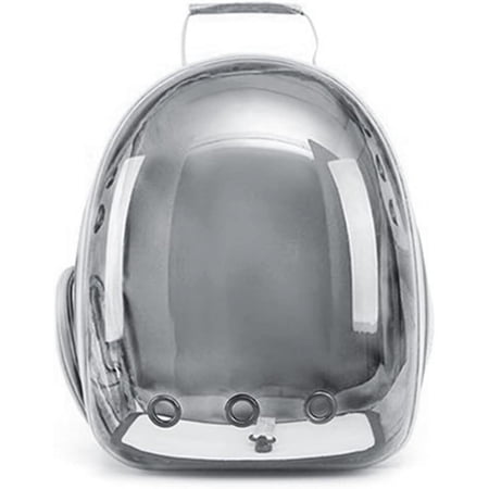 Cat Backpack Transparent Pet Backpack Carrier 12.6"x10.24"x16.14"(LxWxH) Waterproof Breathable Pet Carrier Airline Approved for Cat & Small Dog (Grey)
