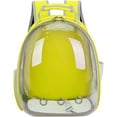 thumbnail image 1 of Cat Backpack Transparent Pet Backpack Carrier 12.6"x10.24"x16.14"(LxWxH) Waterproof Breathable Pet Carrier Airline Approved for Cat & Small Dog (Yellow), 1 of 6