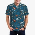 thumbnail image 1 of Polo Shirts for Men, Cartoon Space1 Breathable Casual Mens Polo Shirts Short Sleeve Button Down Classic Mens Golf Polo Shirts, 1 of 7