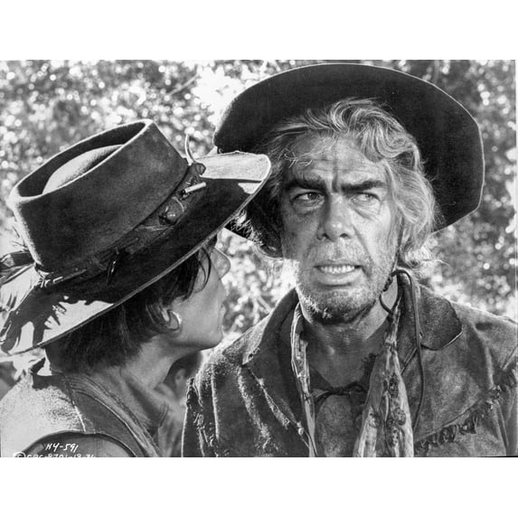 Cat Ballou Whispering in Black Hat and Ordinary Shirt Photo Print (8 x 10)
