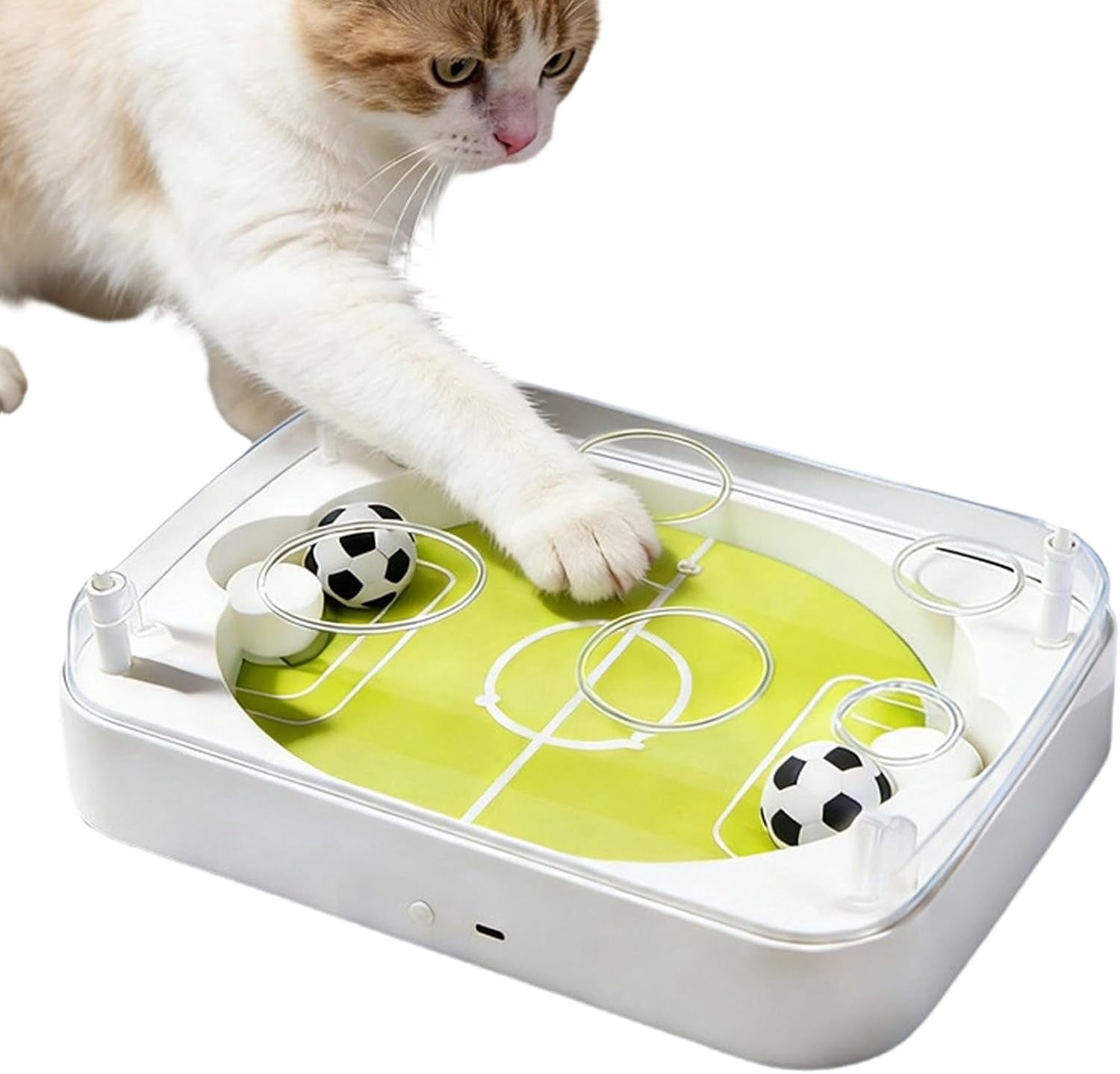 Cat Balls Toys for Indoor, Electric Interactive Soccer Ball with Catnip, Stimulating Cat Toy for Exercise, Training, Hunting Simulation, Mental Stimulation, Scratching, Floor Play, Outdoor, Travel