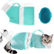 DENZUS Cat Bathing Mesh Bag Anti Scratch Anti Bite Soft Durable for Cats & Dogs Restraint Grooming Nail Trimming Washing