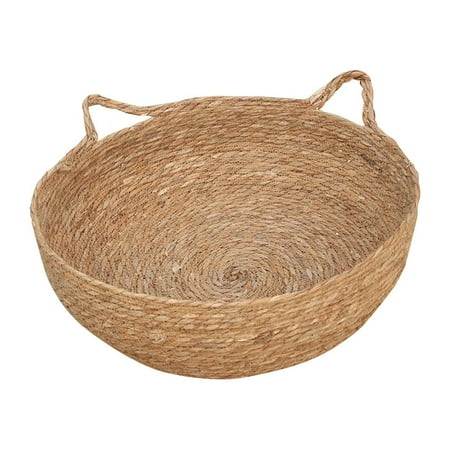Cat Bed Basket Hand Woven Summer Cave Nest for Small Dogs Indoor Cats Kitten 40cmx14cm
