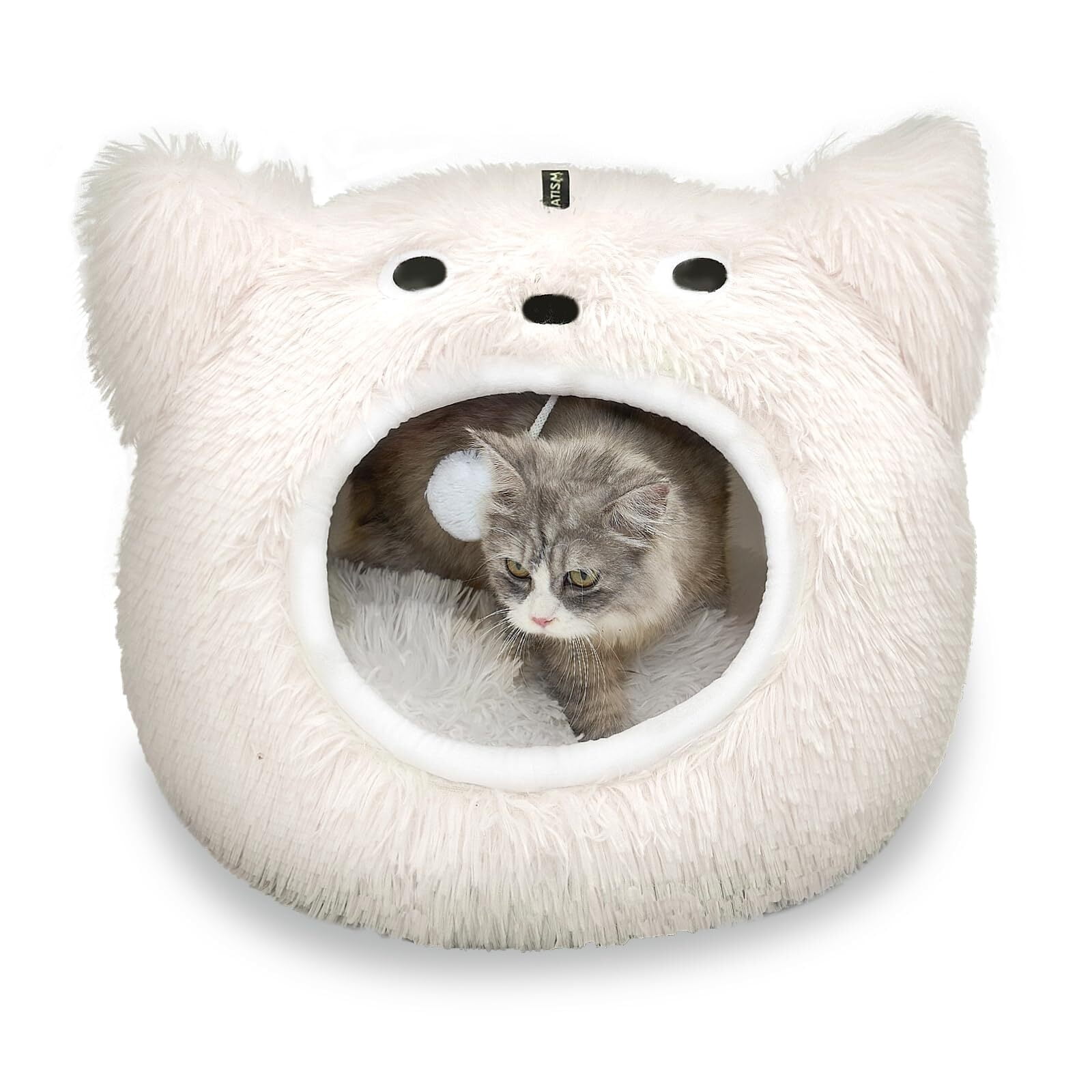 Cat Bed, Cat Beds for Indoor Cats, Cat Cave, Cat Cave for Indoor Cats, Cat Bed Cave, Large Cat Beds, Cozy Hooded Cat Bed with Soft Cushion, Removable Washable Cat Beds