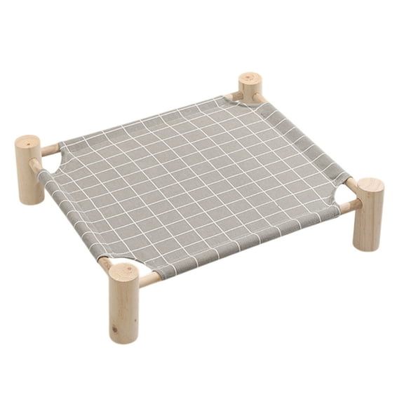 Cat Bed And Cat Hammock Bed, Small Dog Wooden Elevated Cat Bed, Breathable Outdoor Cat Bed For All Seasons, Elevated Pet Sleeping For Indoor, Cat Cots Furniture Pet Bed Bunny Bed