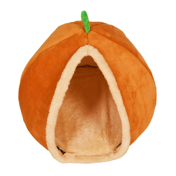 Cat Bed Cave Cat House Furniture Pumpkin Snooze Soft Sleeping Semi Enclosed Pet Cat Nest Dog Cat Bed for Pomeranian Cats Dog