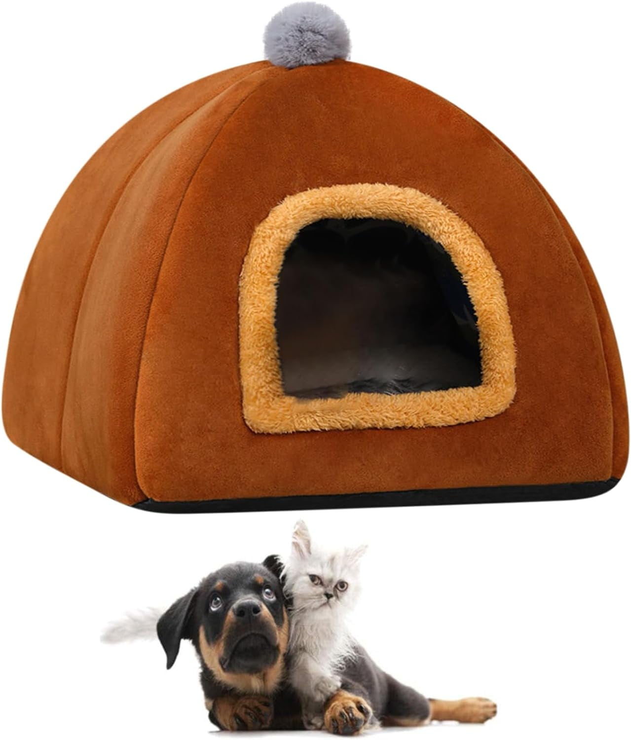Cat Bed Cave for Indoor Soft Cats & Small Dogs Dome Bed, Washable