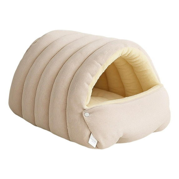 Cat Bed Cave Shelter Plush Material Soft Sleeping Pod for Indoor Cats Kittens and Small Pets Winter Use