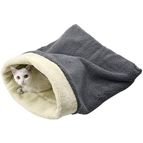 Cat Bed Cave Sleeping Bag, Pet Mat Self Warming Pad Sack for Cats and Small Dog