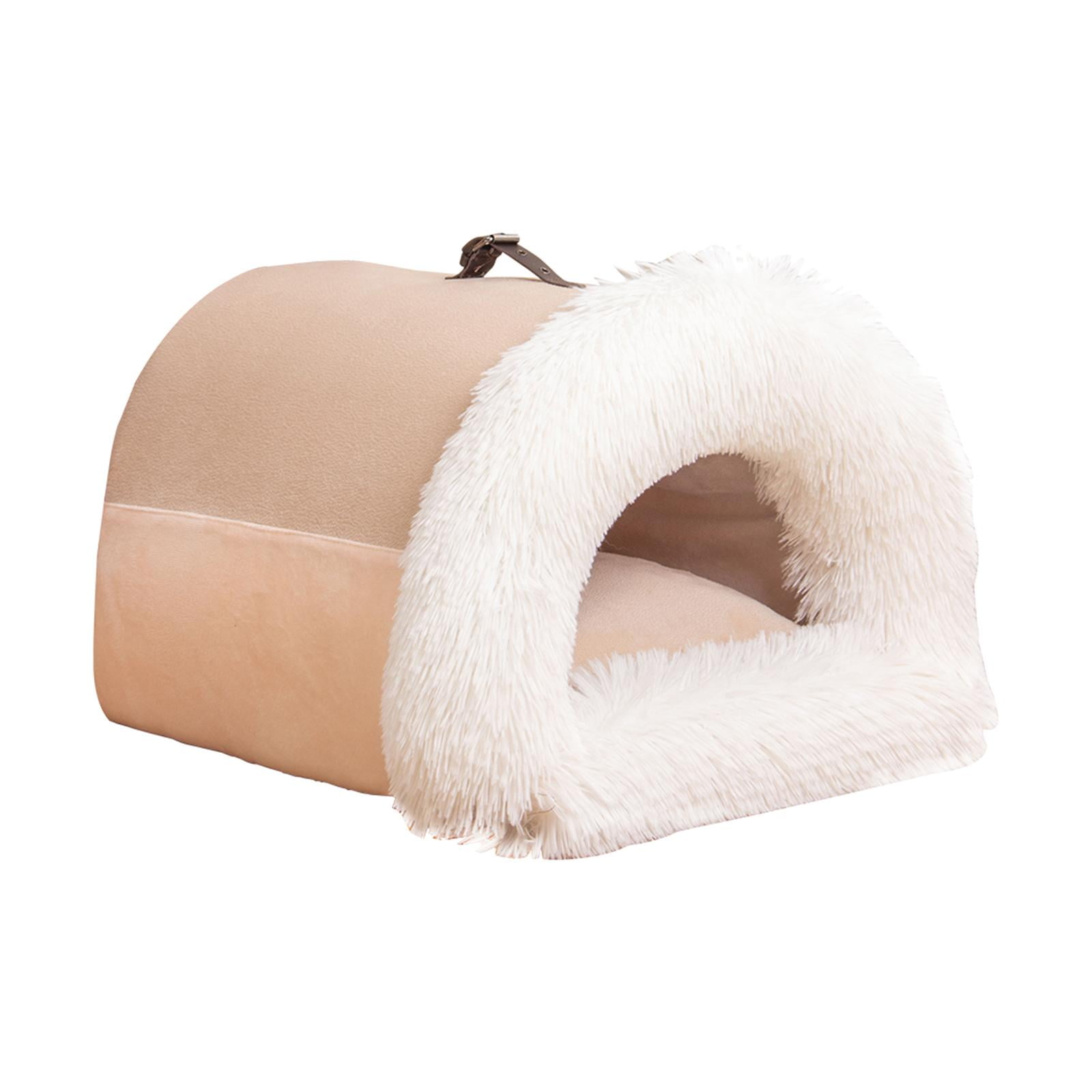 Cat Bed Cave Snooze Potable Calming Semi Closed Cat Nest for Dog Cats