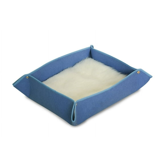 Cat Bed Felt Fabric - Large Blue